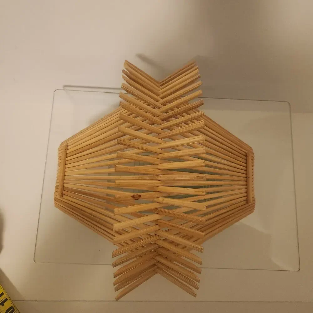 Wooden Bamboo Folding Basket 10x5